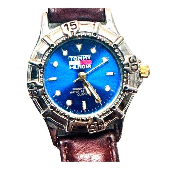 Vintage Tommy Hilfiger Watch Model 238 Quartz Blue Dial 30M Water Resistant USA - Picture 1 of 5